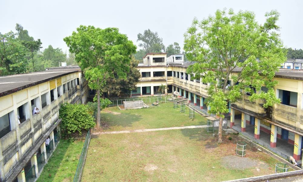 School Campus Playground and Academic Building